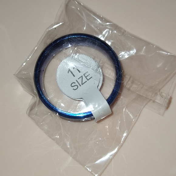 Men's Stainless Steel Ring Blue Size 11 - Picture 5 of 6